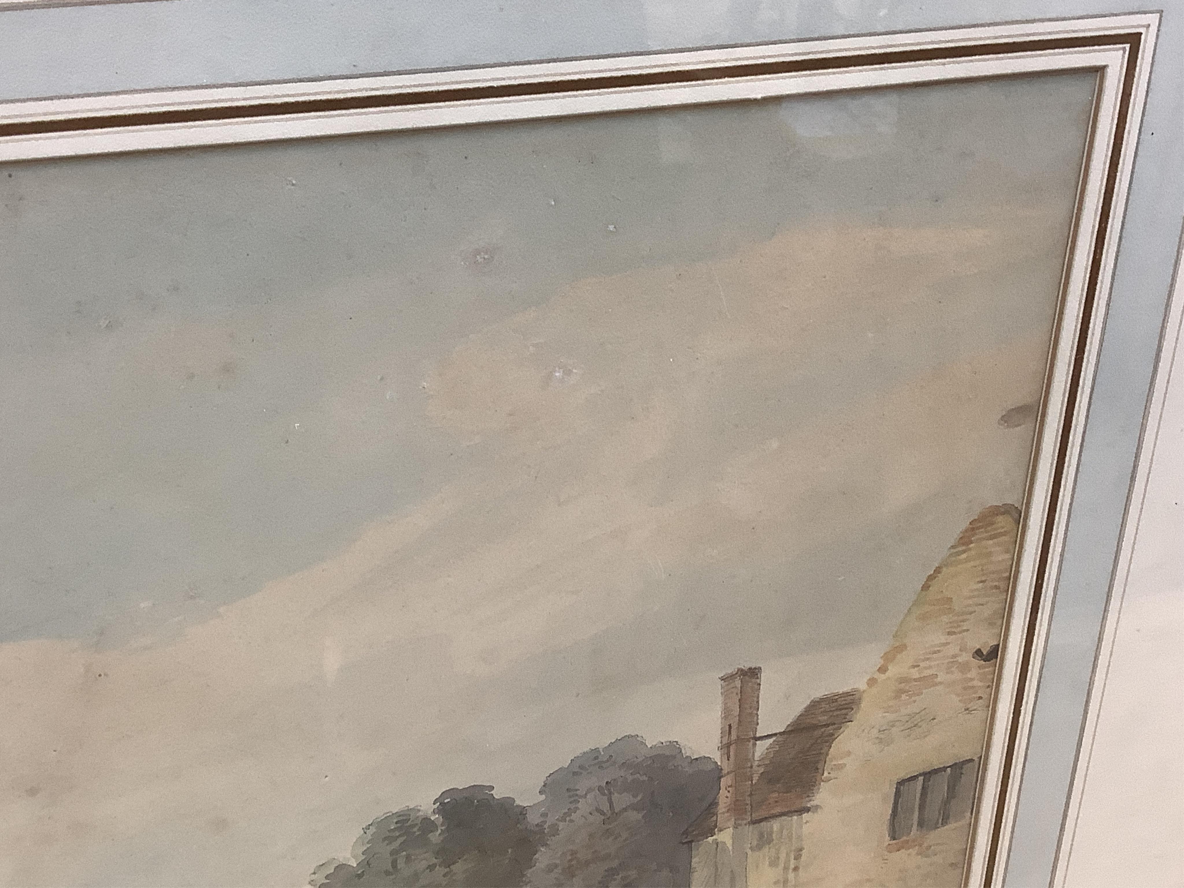 Paul Sandby RA (1725-1809), watercolour, ‘Eltham Palace from the south’, unsigned, inscribed to the mount, together with a letter from Frank J. Sabin to Captain E. J. Priestley, dated 1963, from an archive relating to El